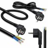 Kabel zasilający | wtyczka kątowa SCHUKO CEE 7/7 (E/F) | miedź Cu| odizolowany lutowany | 3x1.0mm2 | 1.8m